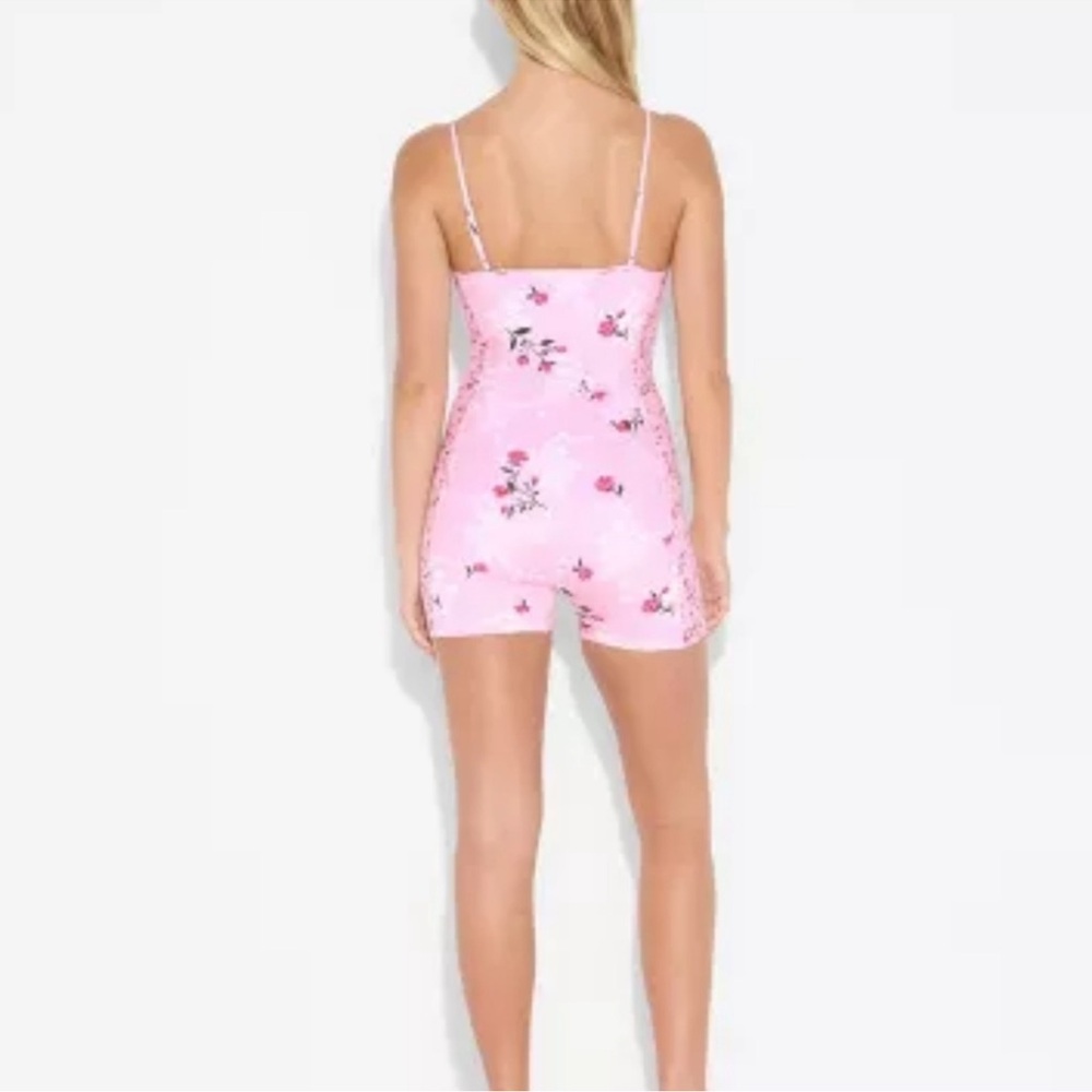 Wild Fable Women's ButterBliss Lace Trim Romper - Picture 2 of 5